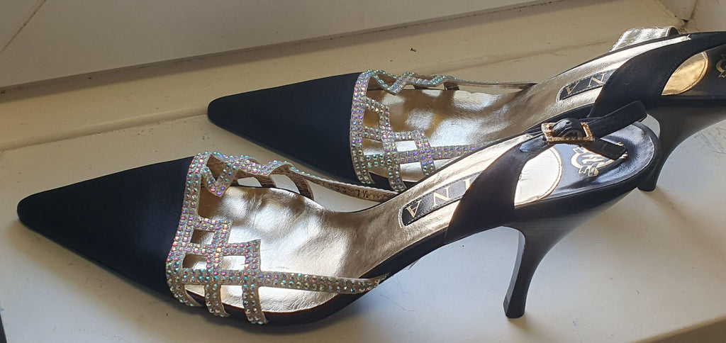 Crystal Embellished Slingback Sandals