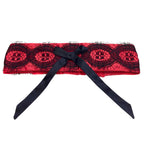 Spoylt Couture Rouge Satin & Leavers Lace Garter