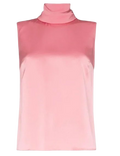 Roksanda Pink Sleeveless Silk Blouse with Neck Tie