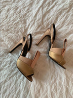 Hermes Satin Pleated Sandals