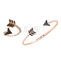 Bee Goddess Black Diamond Eros Arrow Ring & Bracelet