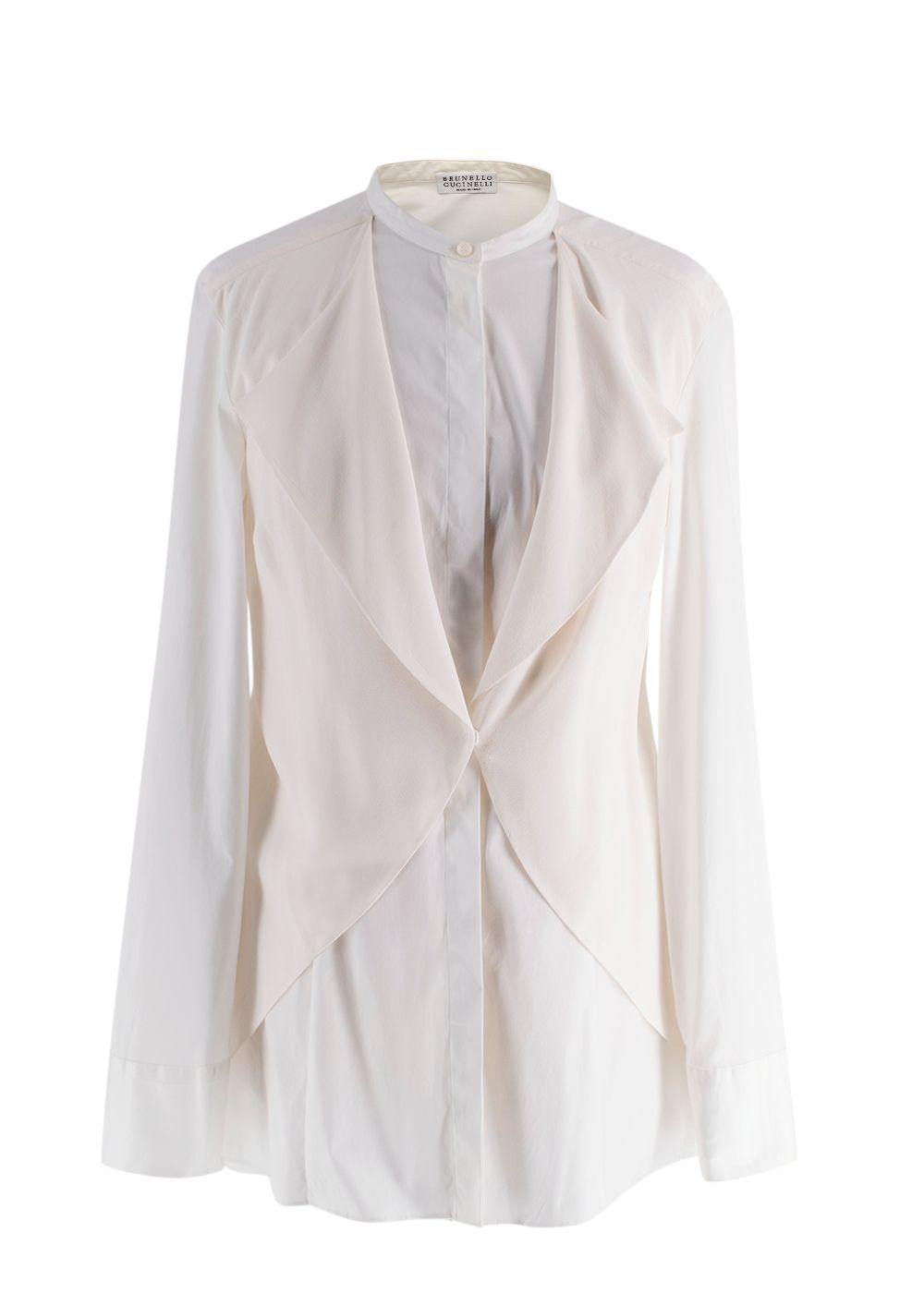 Brunello Cucinelli Double Layered Beige Shirt