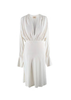 Khaite White Connie Midi Dress