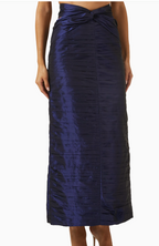 Sandra Mansour Méditerranéenne Draped Maxi Skirt in Taffeta
