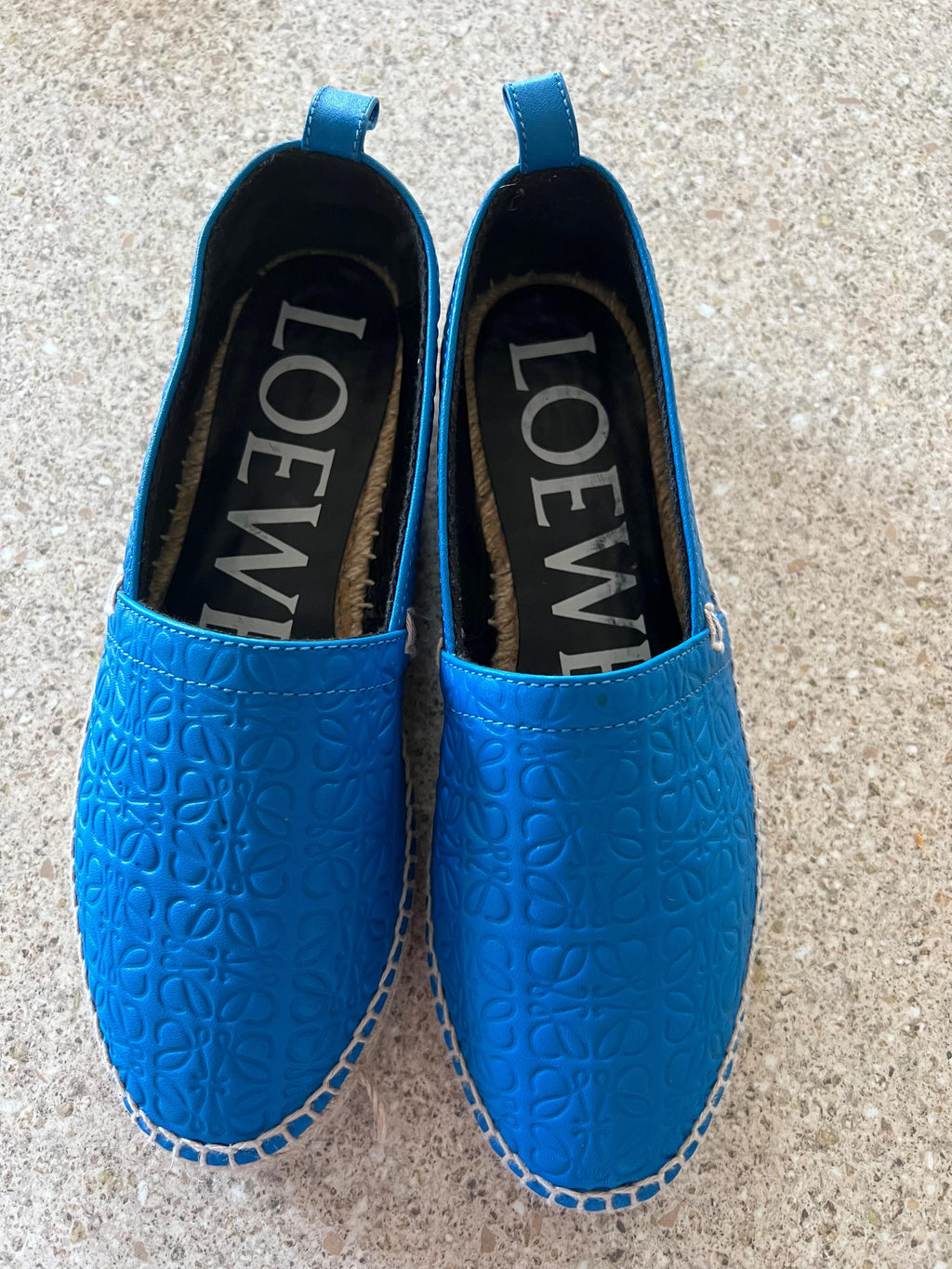 Loewe Blue Leather Espadrilles