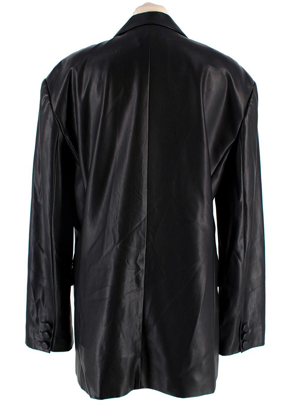 De la Vali  Montana faux leather blazer