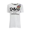 Dolce & Gabbana White Logo Floral T-shirt