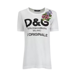 Dolce & Gabbana White Logo Floral T-shirt
