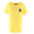 Karl Lagerfeld Yellow Cotton Striped Tshirt
