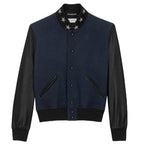 Saint Laurent Navy America Varsity Teddy Jacket