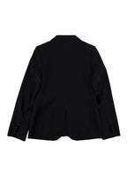 Dolce & Gabbana Kid's Black Single Breasted Wool Silk Blend Blazer