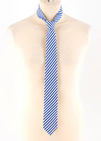 AD56 Milano Blue & White Striped Tie