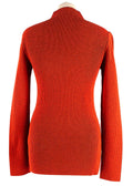 Proenza Orange Ribbed Knit High Neck Top