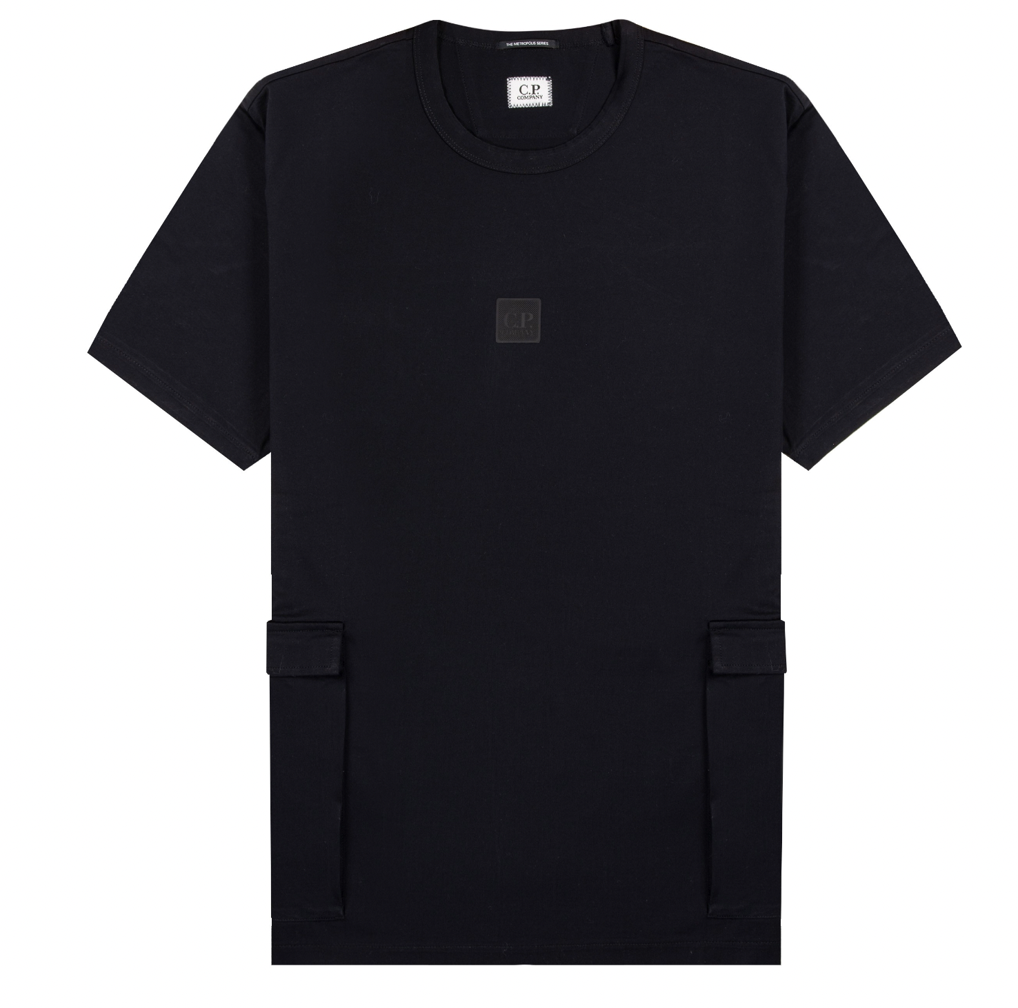 Metropolis Cargo Pocket Logo Black Cotton T-Shirt