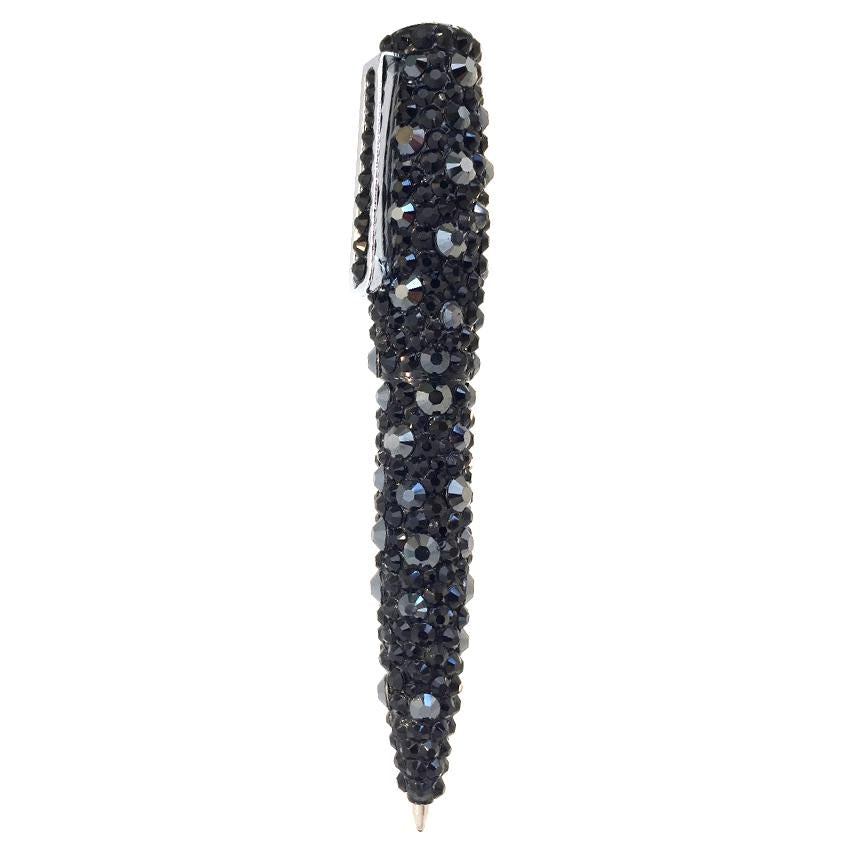 Ambrosia Paris Black Swarovski Crystal Ball Point Pen