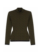 Khaki Monogram Stretch Knit Jumper