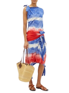 Loewe Paula’s Ibiza red & blue tie dye top and skirt