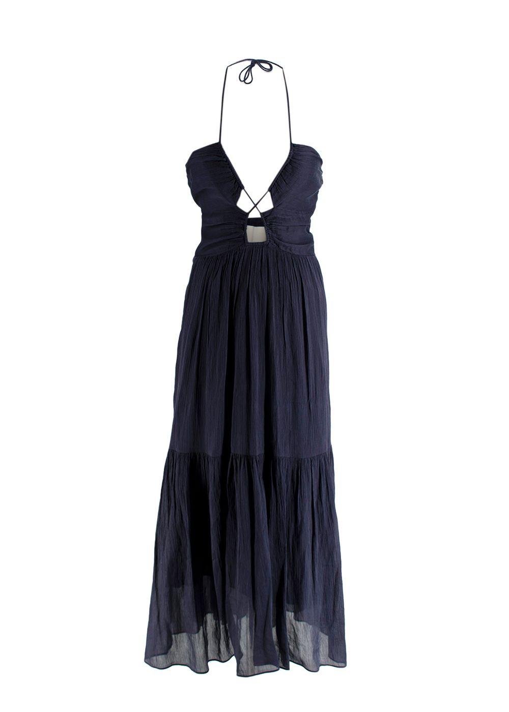 Isabel Marant Navy Birona Halterneck Dress
