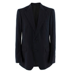 Prada Navy Wool Single Breasted Tailored Jacket