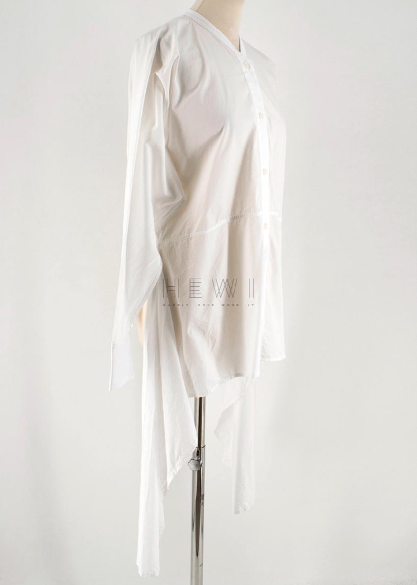 Tome White Tie Black Blouse