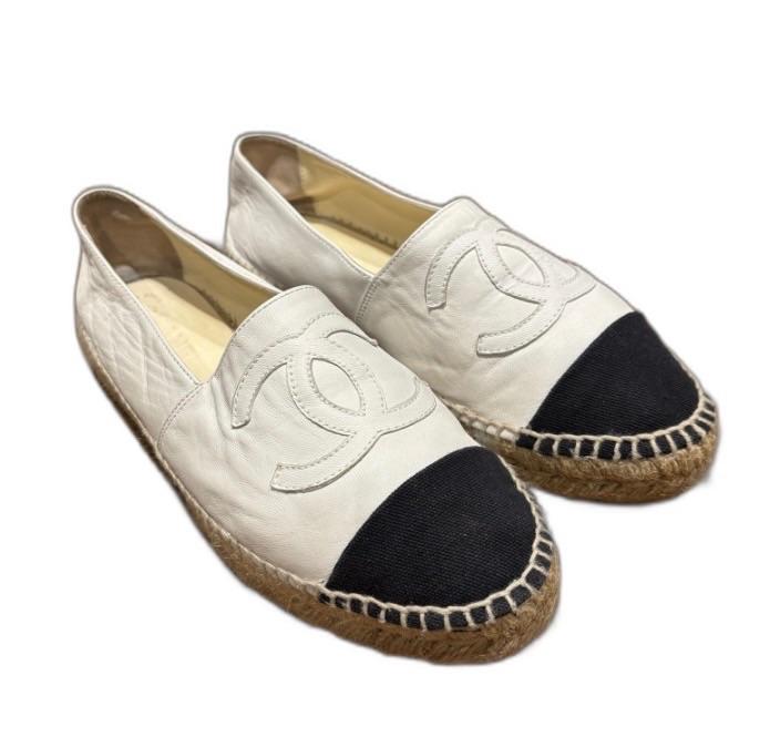 Chanel Black And White Espadrilles