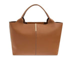 Tods Tan Leather Shopper Tote Bag