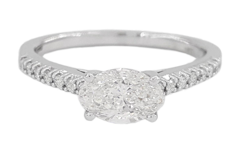 Verde 1ct IGI Certified Lab-grown Oval Solitaire Cut Diamond Ring
