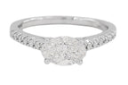 Verde 1ct IGI Certified Lab-grown Oval Solitaire Cut Diamond Ring