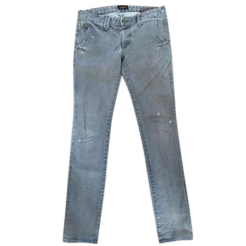Chimala Grey Distressed Cuff Jeans