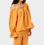 Sleeper Cha-Cha Linen Lounge Blouse
