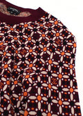 Chanel Burgundy/Orange Floral CC Jumper