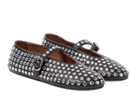 Alaia Embellished Black Ballet Flats