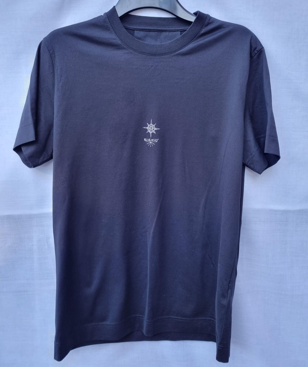 Black cotton jersey tiny logo T-shirtr