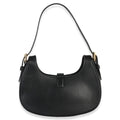 Saint Laurent Smooth Black Calfskin Le Fermoir Hobo