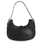 Saint Laurent Smooth Black Calfskin Le Fermoir Hobo