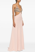 Costarellos  Floral-Appliqué Maxi Dress