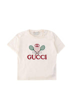 Gucci Cream Tennis Logo T-Shirt 12/18months