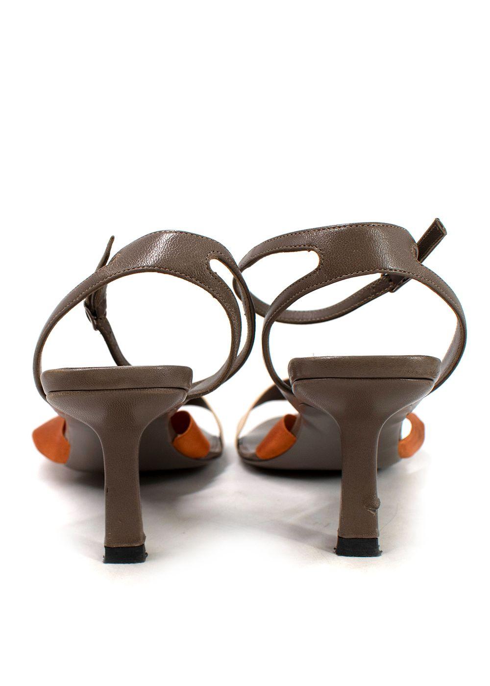 The Row Ribbons Leather and Satin Sandals