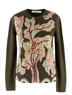 Dior Khaki Embroidered Cashmere Jumper
