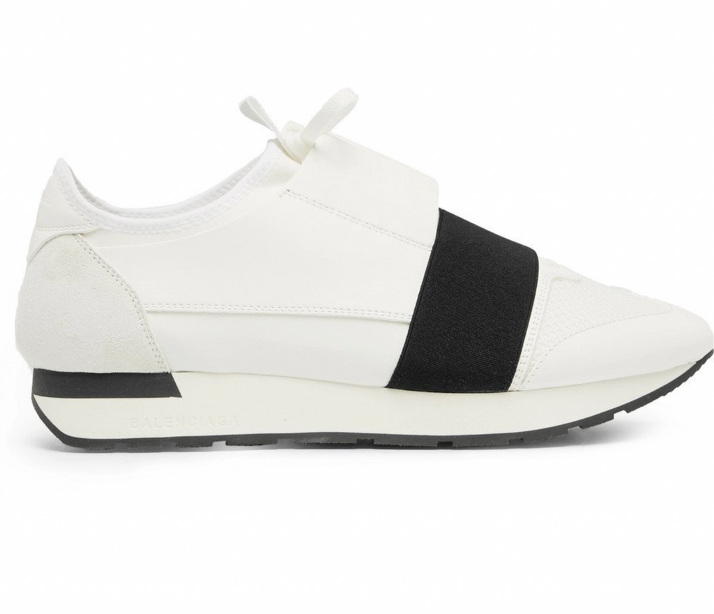 Bacl & White Race Runner Sneakers
