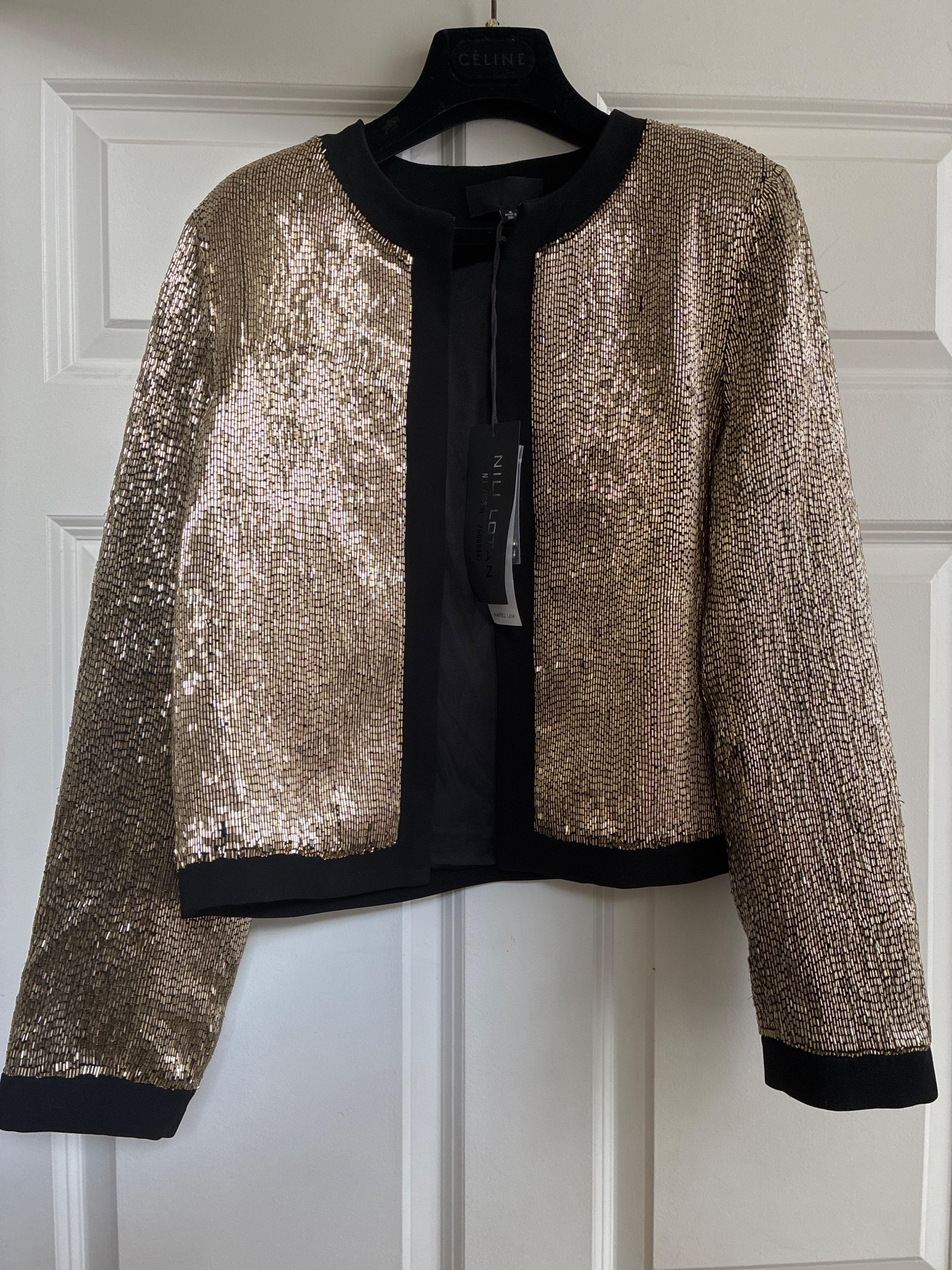 Gold Sequin Short Jacket