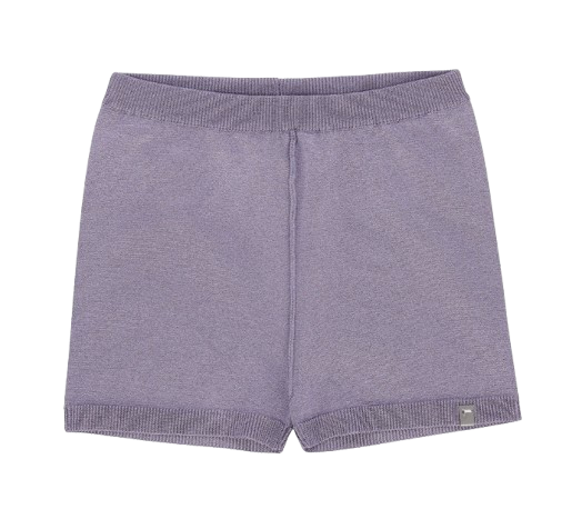 Metallic Lilac Knit Butterfly Shorts