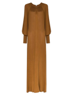 Toteme Brown Cuffed Sleeve Maxi Dress