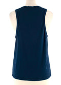 Chloe Navy Crystal Embellished Tank Top