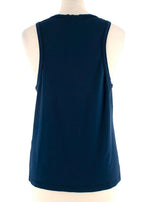 Chloe Navy Crystal Embellished Tank Top