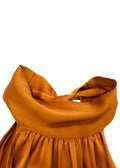 The Sei Burnt Orange Sleevless Silk Tie Blouse