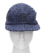 Chanel Blue Tweed Cap