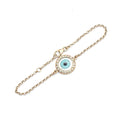 Bespoke Gold, Diamond And  Enamel Evil Eye Bracelet