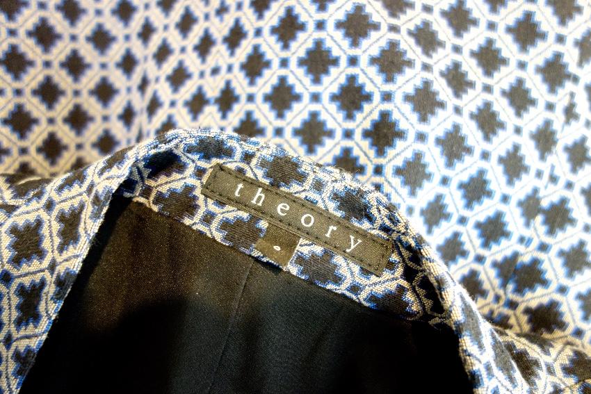 Theory stretch-wool geometric jacket
