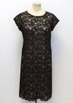 Pinko Black Lace Tunic with pink slip underdress